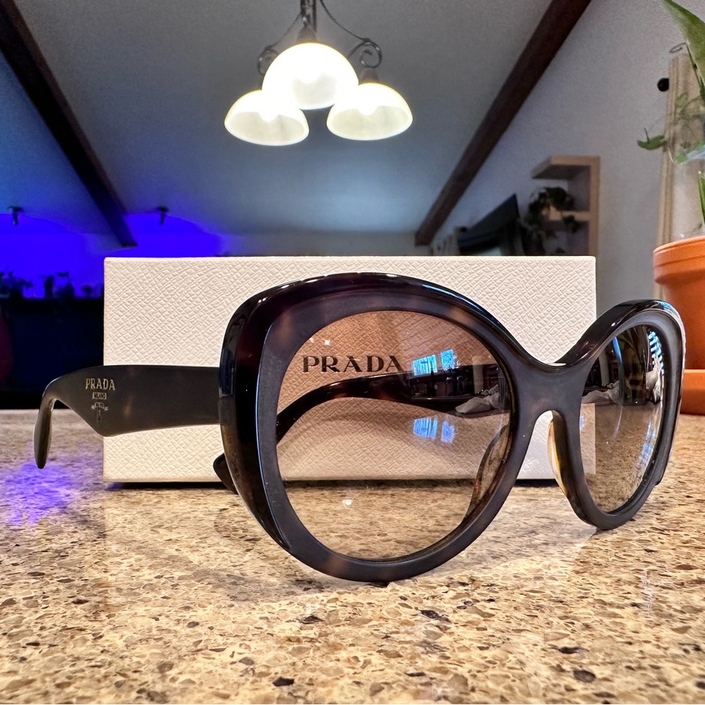 Prada Havana Matte Brown Sunglasses SPR 12P 2AU1X1 PR